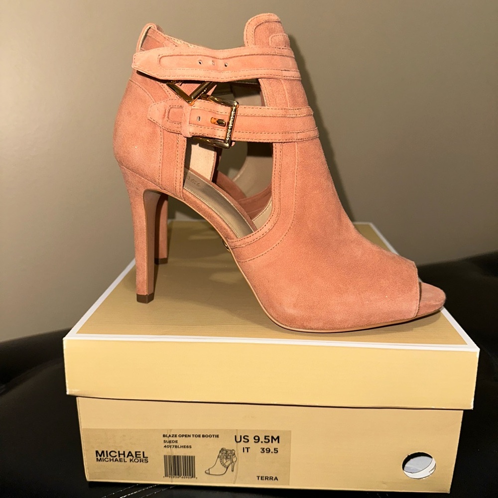 Michael Kors Blaze Open Toe Bootie Terra      Sz 9.5